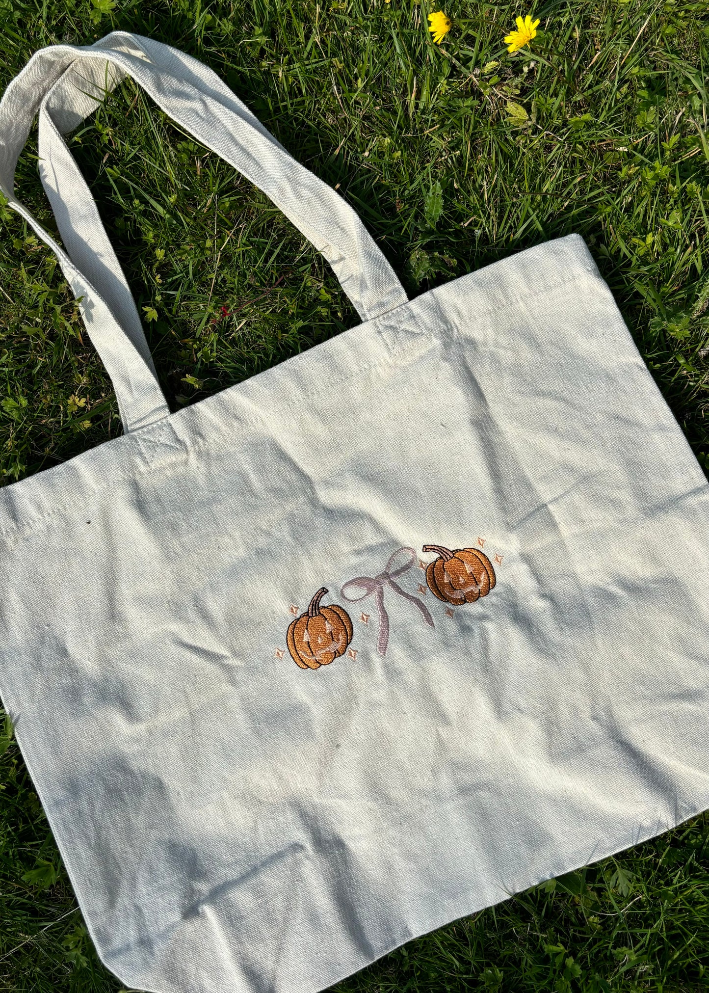PUMPKIN BOW TOTE BAG