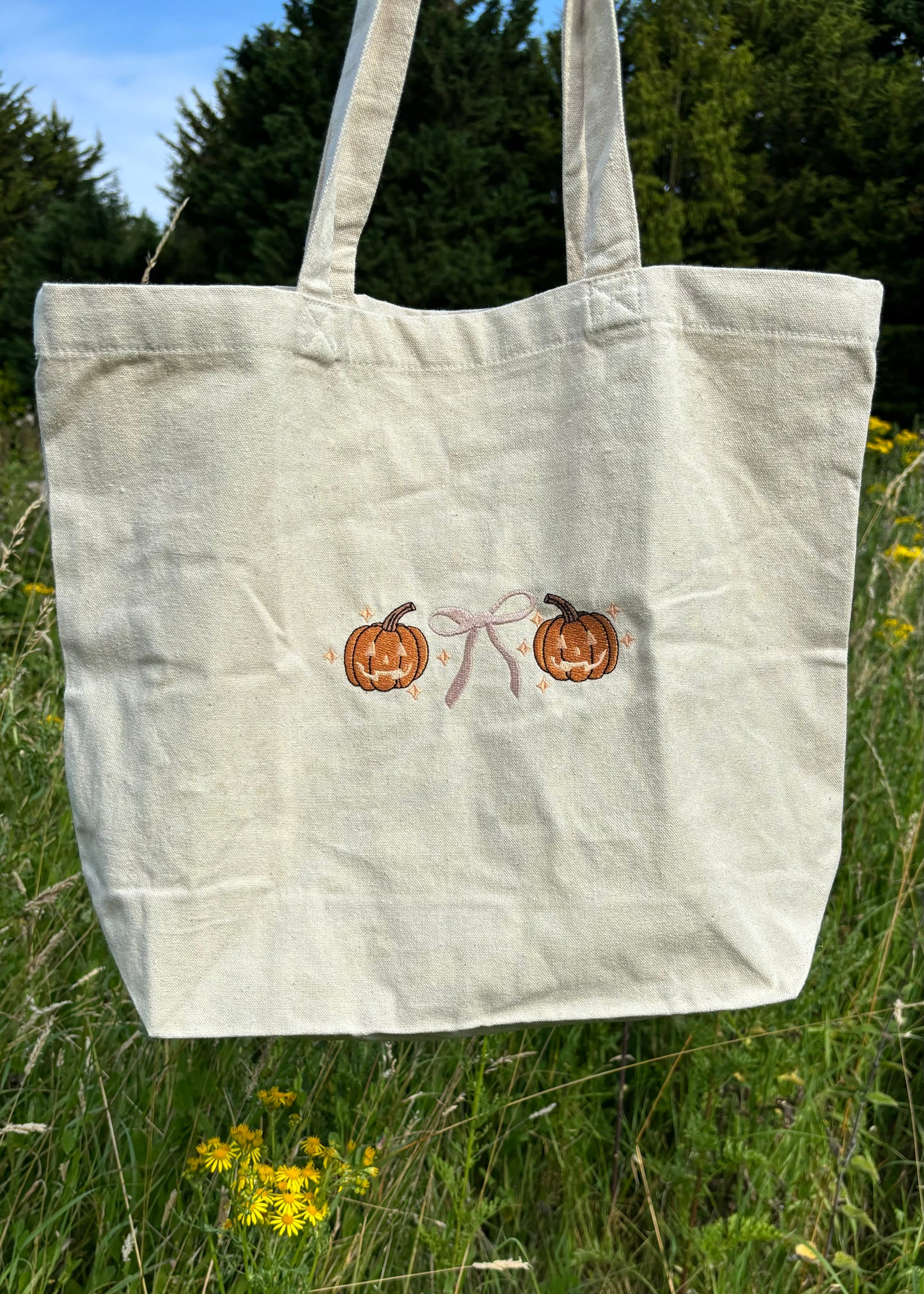 PUMPKIN BOW TOTE BAG