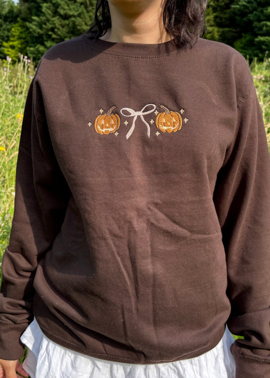 PUMPKIN BOW SWEATSHIRT