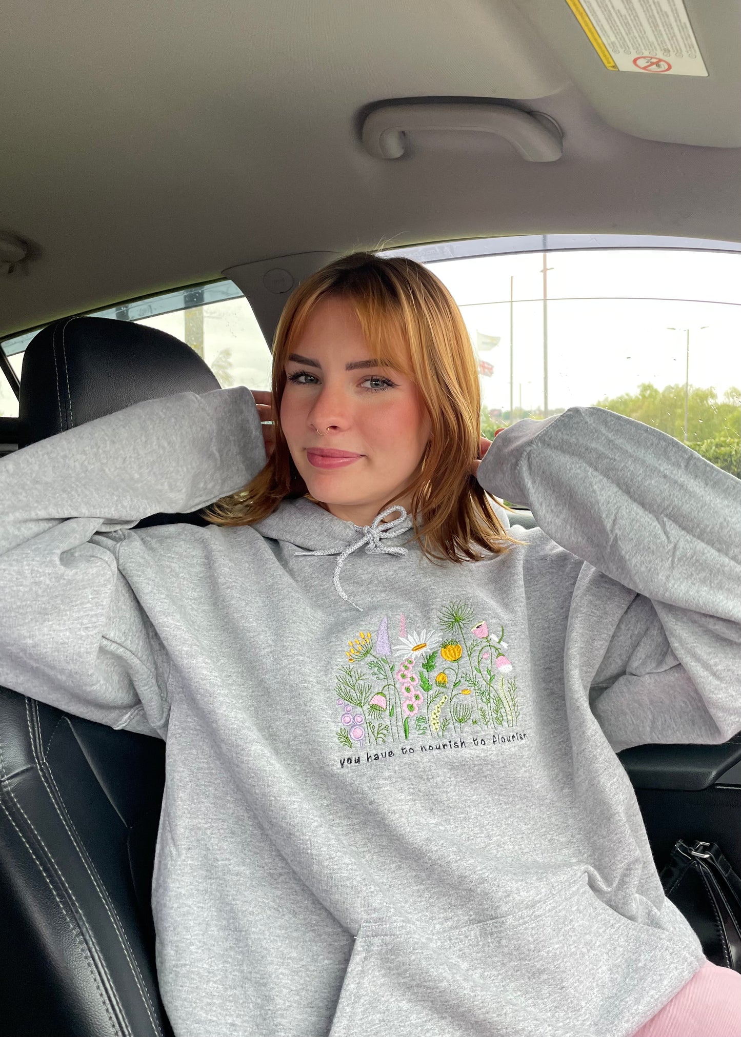 Nourish to flourish hoodie