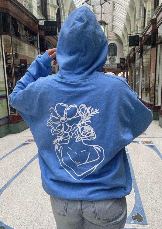 SELF ACCEPTANCE HOODIE-BLUE