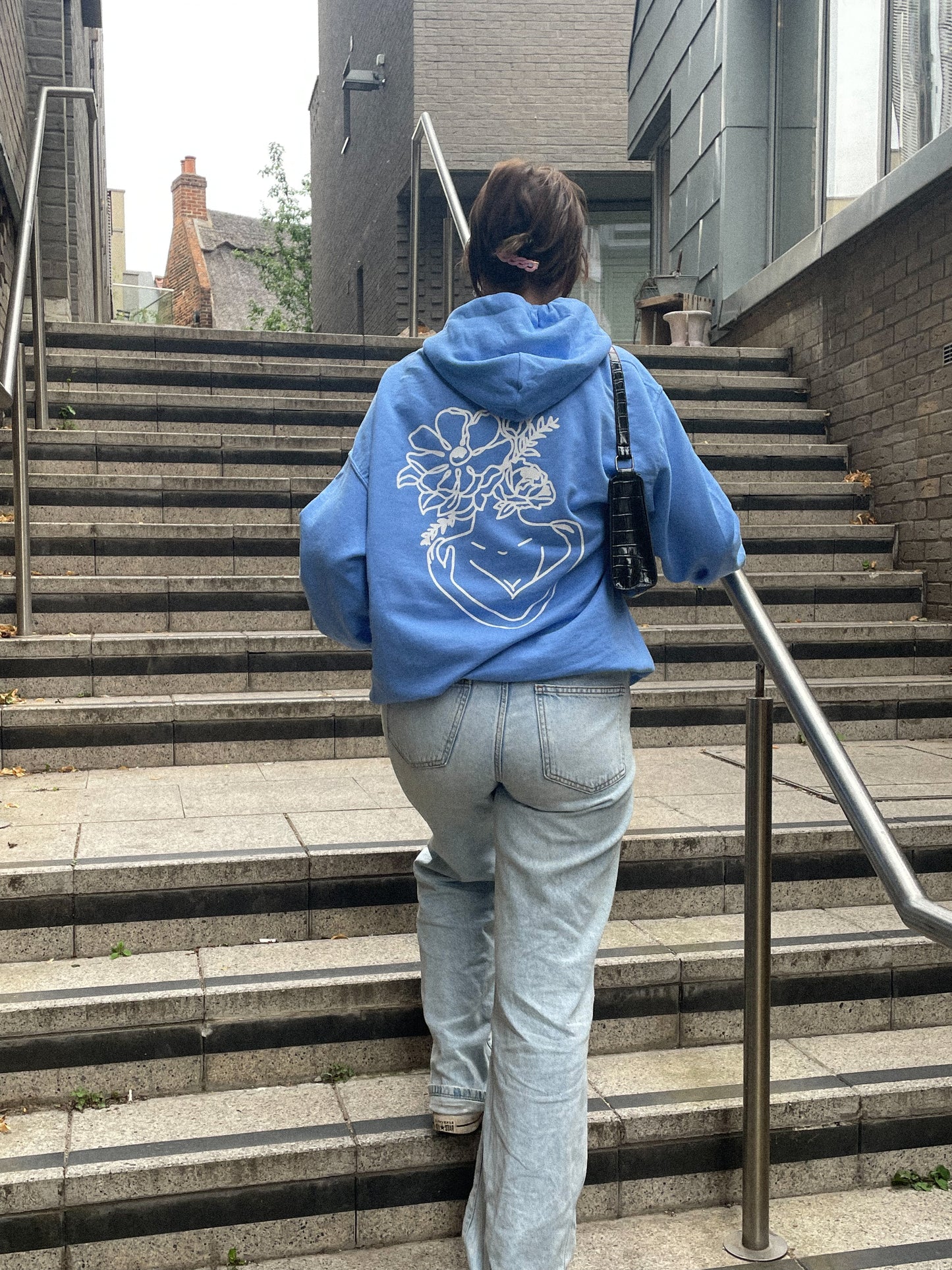 SELF ACCEPTANCE HOODIE-BLUE