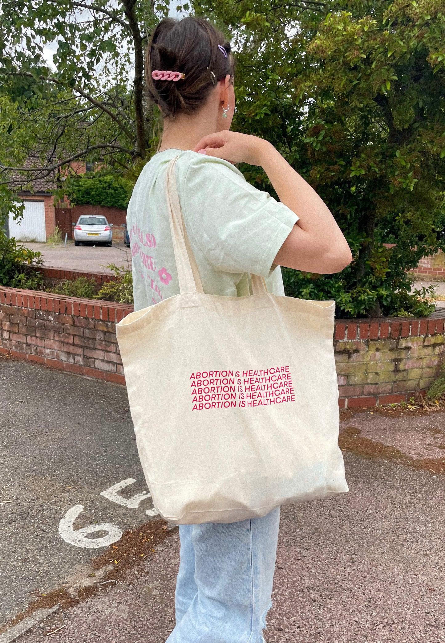 Abortion is healthcare tote bag