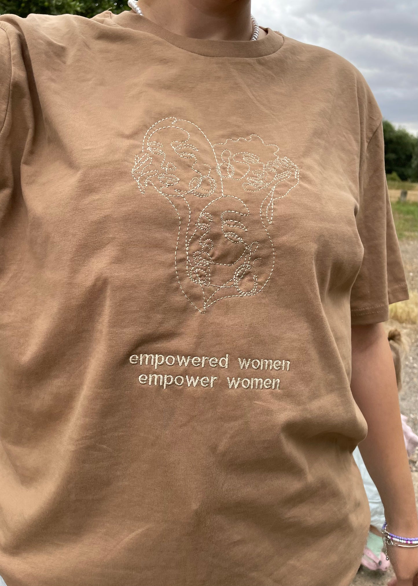 EMPOWERED WOMEN BROWN TEE