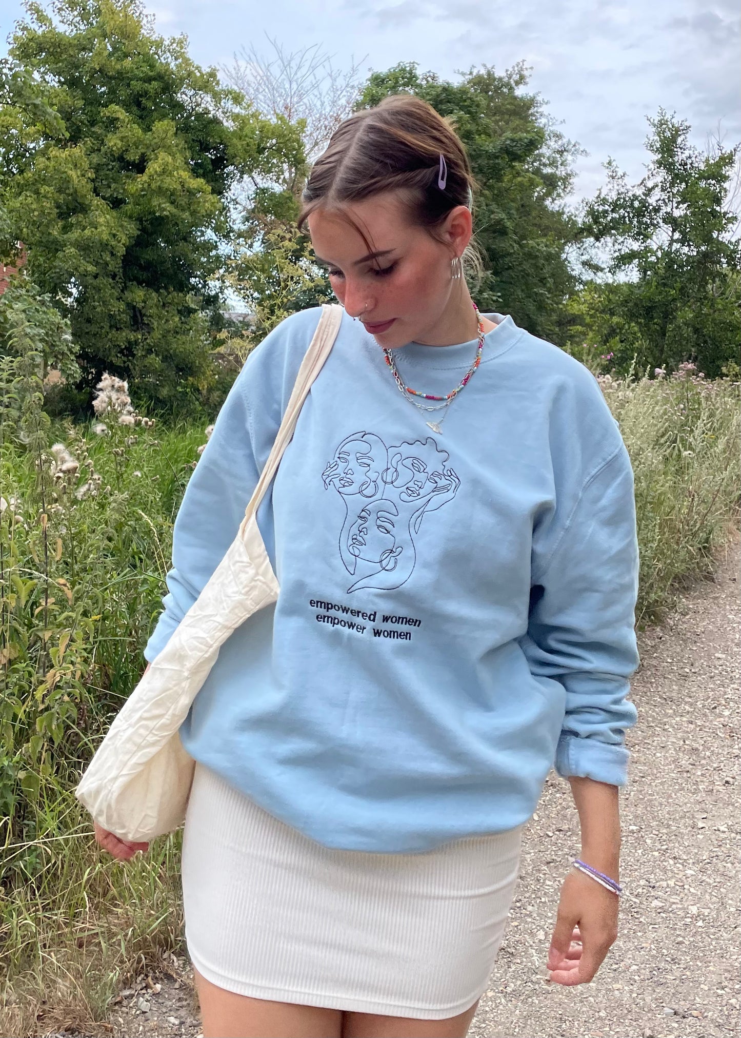 EMPOWERED WOMEN BLUE SWEATSHIRT